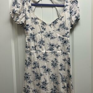 PacSun White and Blue Floral Mini Dress